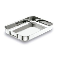Plat à gratin avec anse tombante en inox 30x22 Hauteur 5cm 3.3Litres