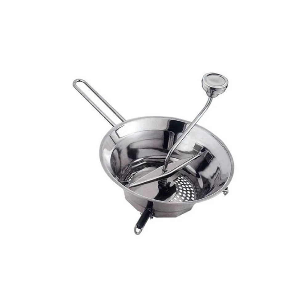 Moulin broyeur à légumes manuel en inox  diamètre 24cm avec 3 grilles