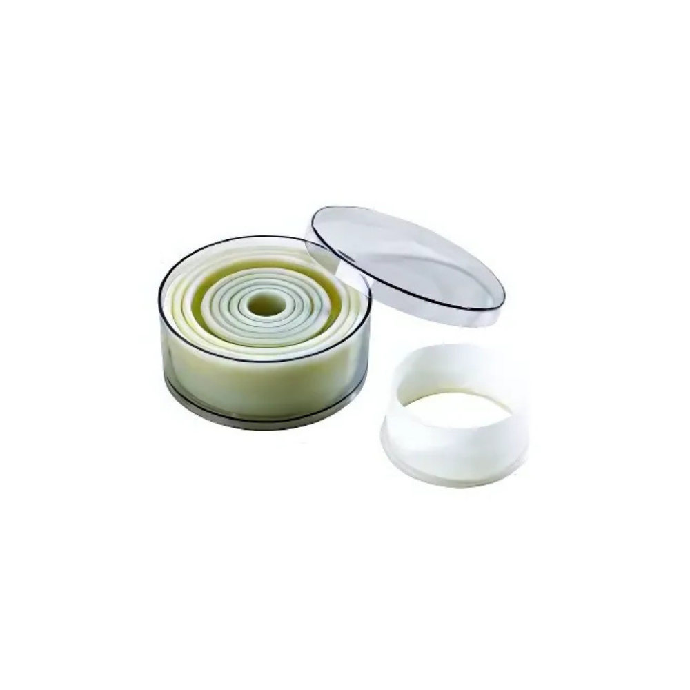 Boite de 9 découpoirs ronds polyglass unis