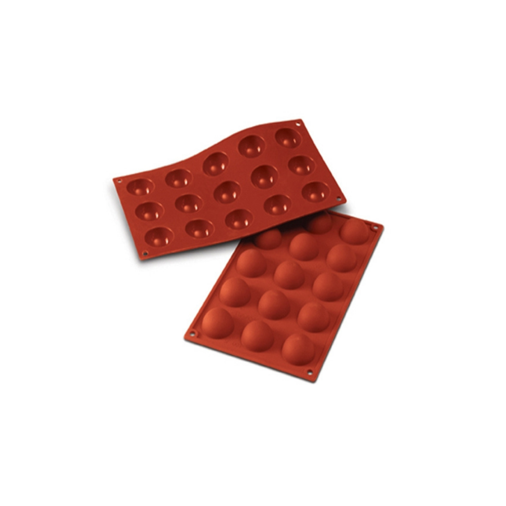 Moule flexible demi sphère 15 empreintes diamètre 40 hauteur 20mm