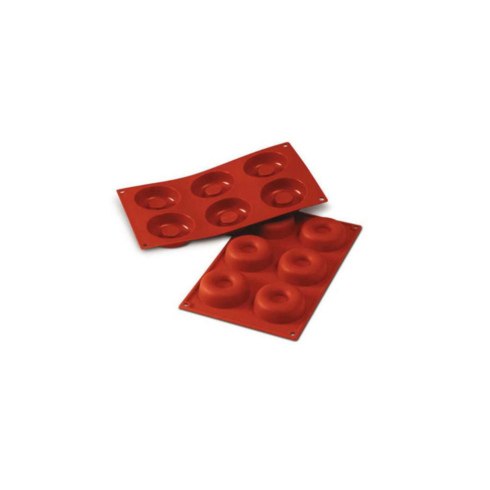 Moule flexible savarins 6 empreintes diamètre 72 hauteur 23mm