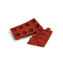 Moule flexible cannelés 8 empreintes diamètre 55 hauteur 50mm