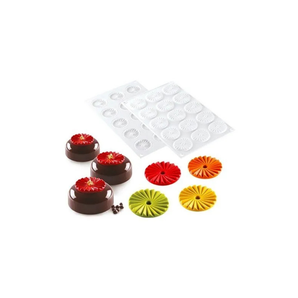 Moule silicone 15 plisses diamètre 45 hauteur 6,4mm