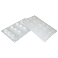 Moule silicone mini truffes 15 empreintes diamètre 32 hauteur 28mm 20ml