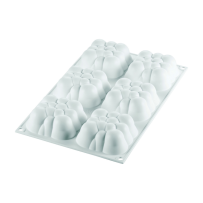 Moule silicone 6 mini nuages carrés dimension 71x71 hauteur 34mm