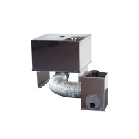 Fumoir inox à 2 étages GM pour fumer à froid(30°c max) ou à chaud 60x40cm