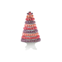 Pyramide à macarons transparente hauteur 460mm