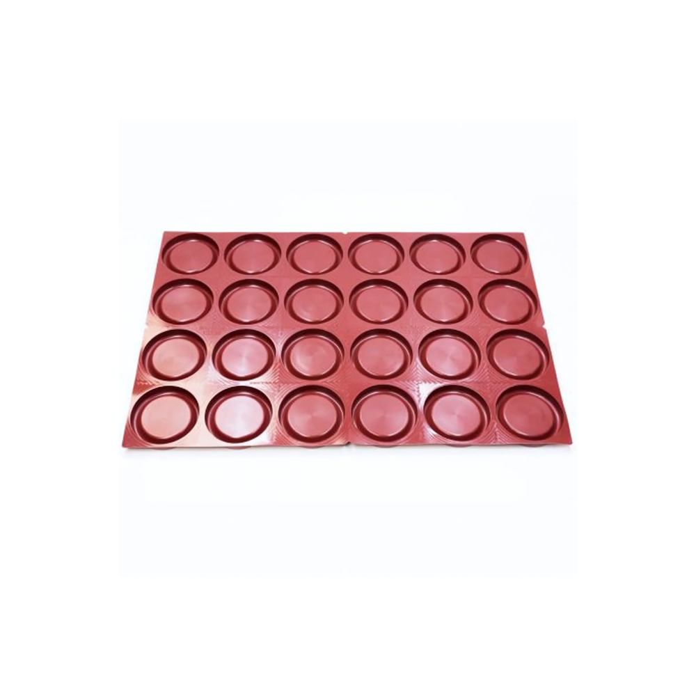 Moule silicone 400x600 24 tartes rondes diamètre 90 15 hauteurmm