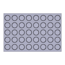 Toile de cuisson fibermae 40 choux diamètre 59 hauteur 13mm