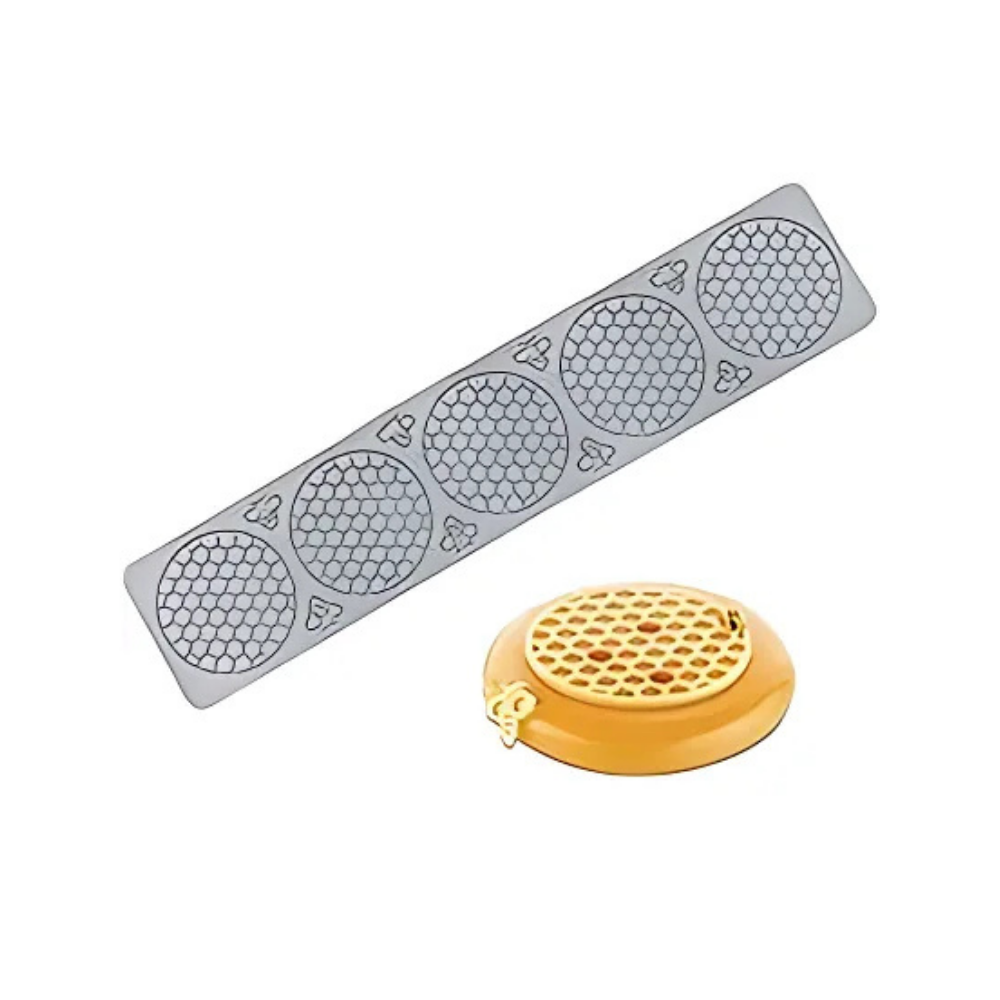 Tapis silicone 400x82mm 5 décors alvéoles et abeilles diamètre 75 hauteur 2mm