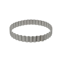 Cercle cannelé perforé inox diamètre 20 hauteur 2.5cm