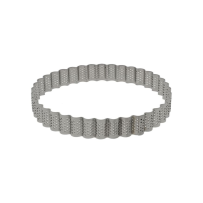 Cercle cannelé perforé inox diamètre 20 hauteur 2.5cm