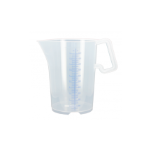 Pot gradué en plastique avec poignée de 5litres.