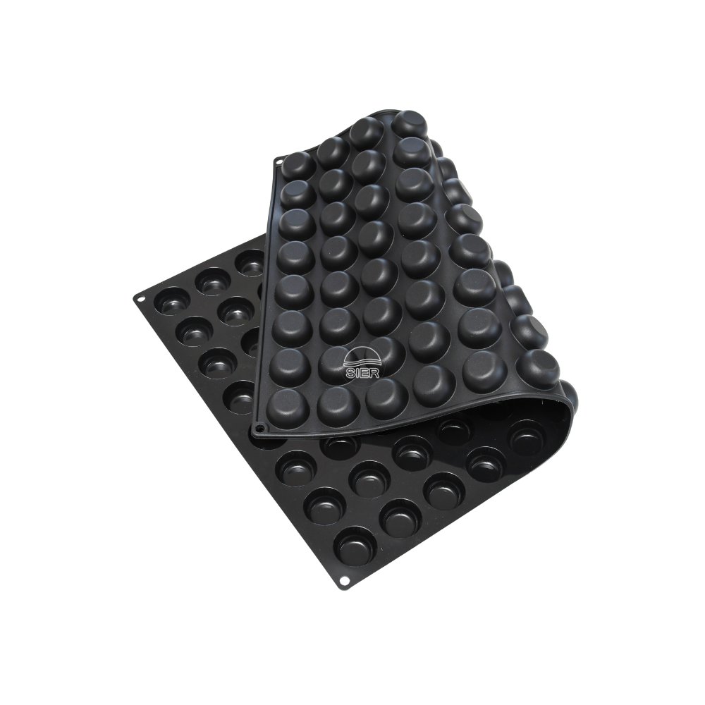 Moule silicone pomponnettes 96 empreintes diamètre 36 hauteur 17mm 15ml plaque 60x40cm