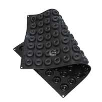Moule silicone  mini savarins 77 empreintes diamètre 41 hauteur 12mm 12ml plaque 60x40cm