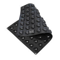 Moule silicone  mini cœurs 70 empreintes dimension 36x39 hauteur 16mm plaque 60x40cm