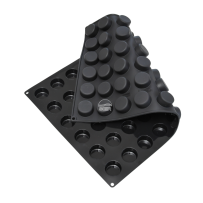 Moule silicone  muffins 60 empreintes diamètre 40 hauteur 20mm 25ml dimension plaque 60x40cm