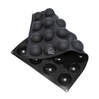 Moule silicone 28 demi sphères diamètre 70 hauteur 35mm plaque 60x40