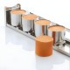 Attelage 5 mini moules croissant cylindre en inox