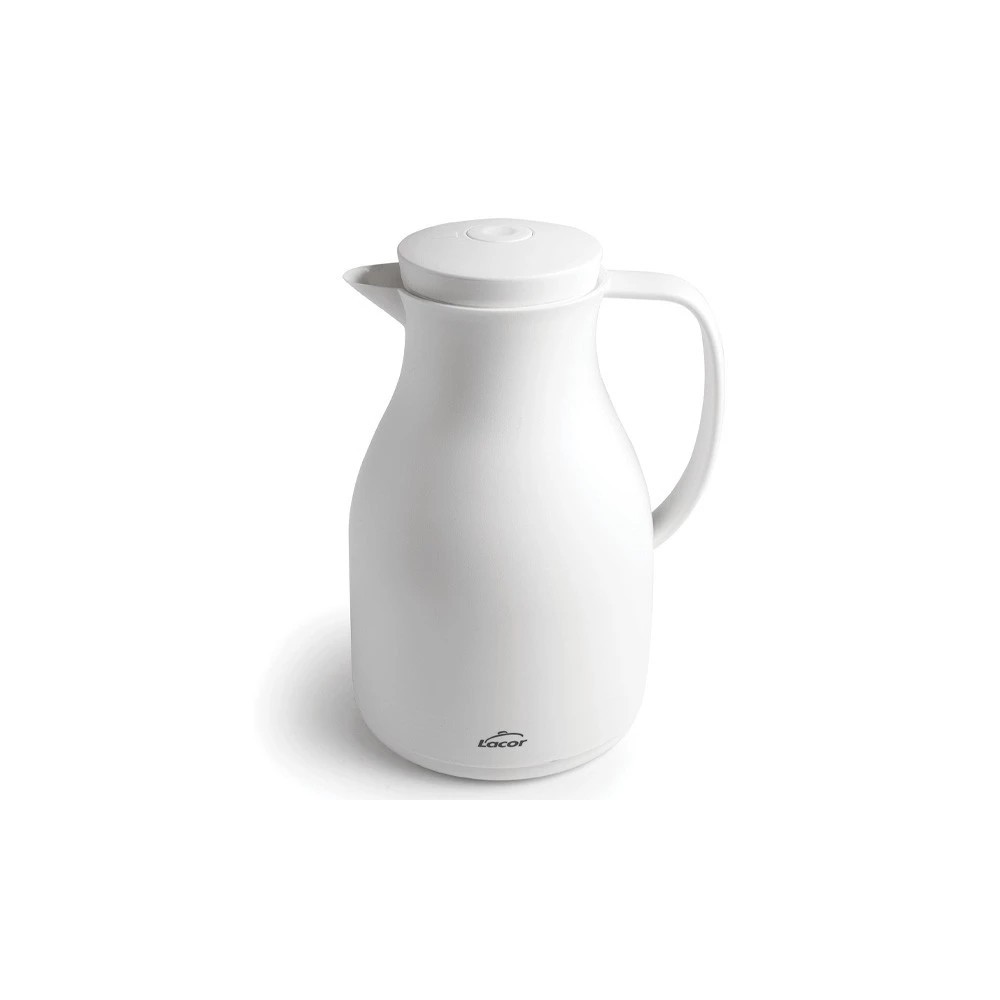 Pichet de service isotherme en polypropylène blanc 1L