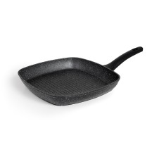 Poêle Grill Alu Forge Antiadhésif Dimension 28X28cm Hauteur 4.5cm Java