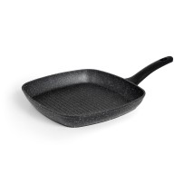 Poêle Grill Alu Forge Antiadhésif Dimension 28X28cm Hauteur 4.5cm Java