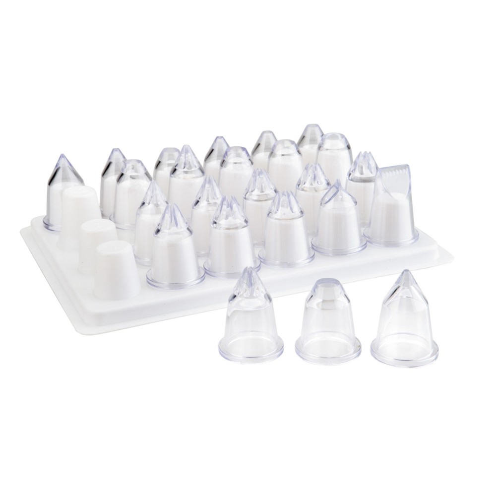 Boite 24 douilles assorties en acrylique