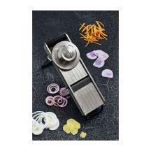 Mandoline en inox avec 5 lames dimension 14x42cm