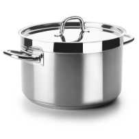 Braisière en inox triple fond avec couvercle diamètre 280 Hauteur 175 10.7 Litres CHEF LUXE