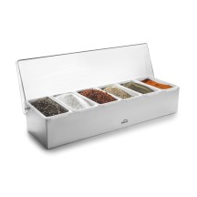Boîte à condiments Inox dimension 45x15cm Hauteur 10cm 450ml