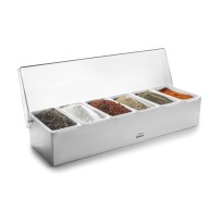 Boîte à condiments Inox dimension 45x15cm Hauteur 10cm 450ml