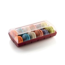 Boite 12 Macarons Fuschia dimensions: 185x100x53 mm
