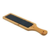 Planche rectangle ardoise et bambou : 40 cm x 10 cm