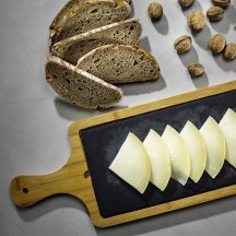 Planche rectangle ardoise et bambou : 50 cm x 18 cm