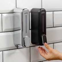 Distributeur mural de savon et gel noir 0.350 litres