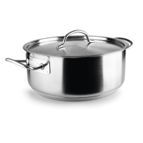 Faitout en inox 18/10 triple fond avec couvercle Diamètre 400mm Hauteur 155mm 19,4 litres
