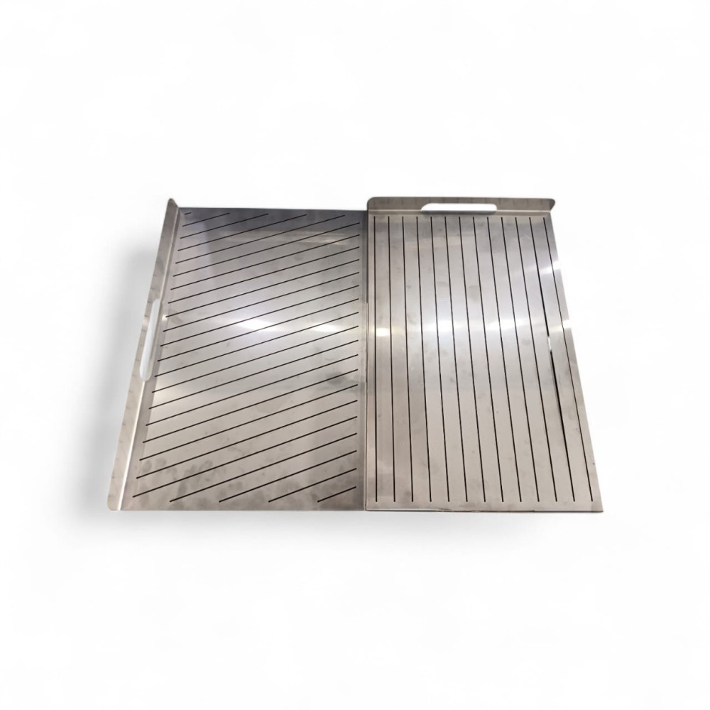 Plaque de Découpe Baklawa inox 40×60cm – 2 Plateaux Assemblés