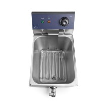 Friteuse électrique 8l avec robinet et thermostat de temp. et securite 3250 watts 50°-190°c 27x41 Hauteur 42cm