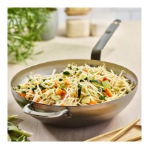 Wok à queue en acier Minéral B élément Diamètre 32cm