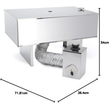 Fumoir inox à 2 étages GM pour fumer à froid(30°c max) ou à chaud 60x40cm
