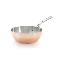 Sauteuse bombée Inocuivre inox queue inox Diamètre 24, Cuivre