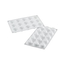 Moule silicone ronds bombes globe 15 empreintes diamètre 45 hauteur 20mm 15ml