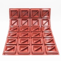 Moule silicone 400x600 24 tartes carrées dimension 80x80 hauteur 20mm