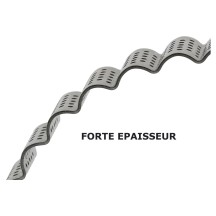 Cercle cannelé perforé inox diamètre 16 hauteur 2.5cm