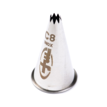 Douille cannelée en inox C8