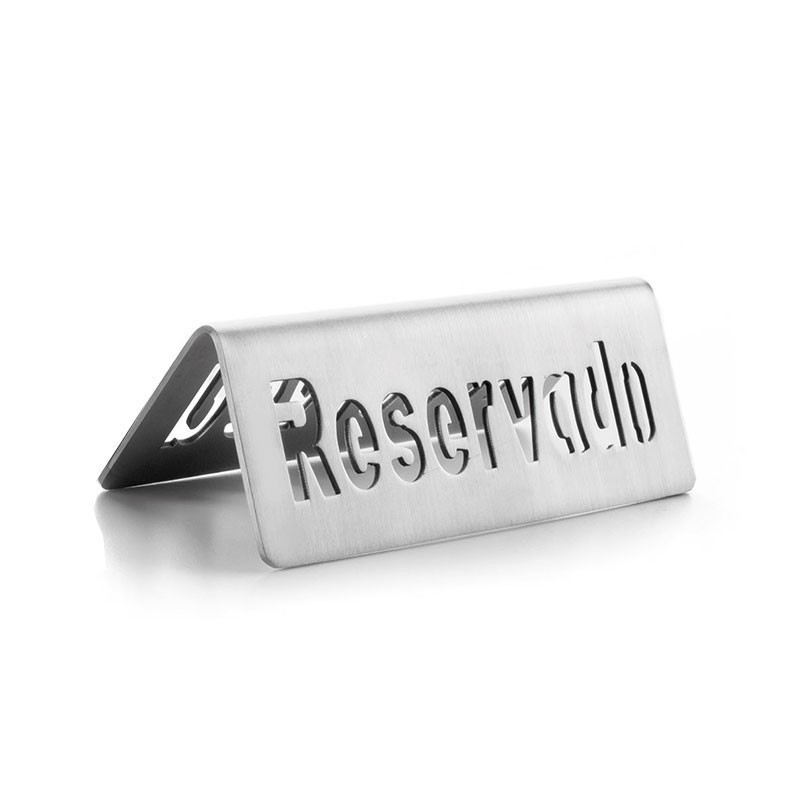 Indicateur Réservé inox 12cm