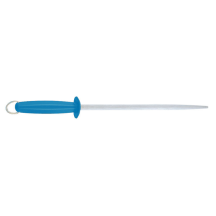 Fusil à aiguiser mèche ronde manche bleue 30cm