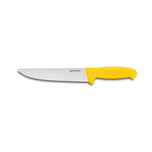 Couteau boucher inox manche jaune 20cm