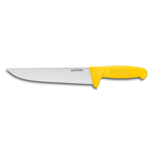 Couteau boucher inox manche jaune 25cm