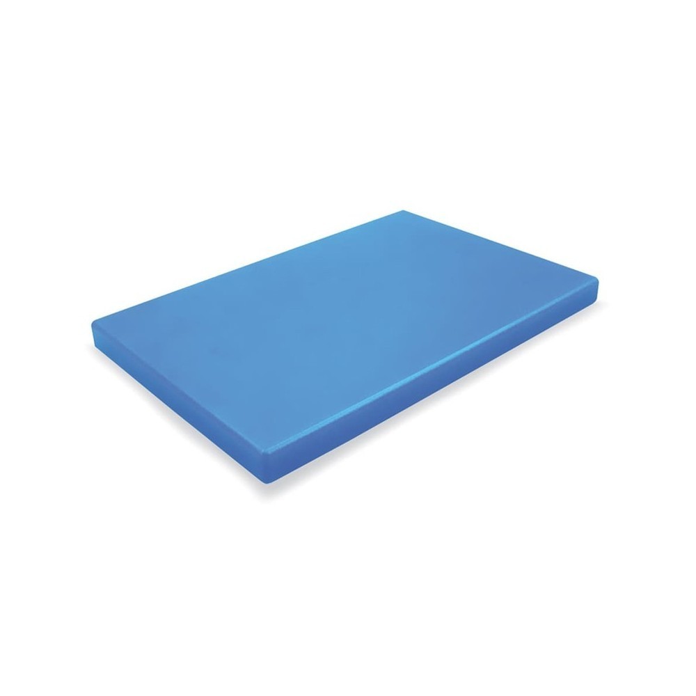 Planche à découper en polyéthylène bleu à pied 600x400x20mm